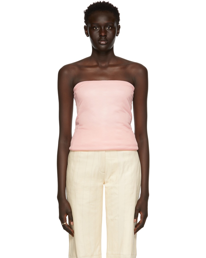 KWAIDAN EDITIONS Damen Pink Padded Jersey Tube Top