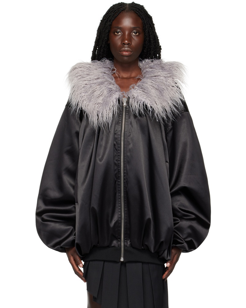 WE 11 DONE Damen Black Oversized Jacket