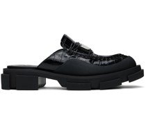 Black Gao Metal Logo Loafers