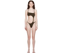 Brown Stingray One-Piece Swimsuit