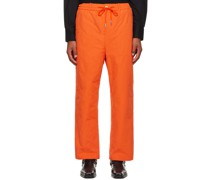 Orange Phoenix Embroidered Trousers