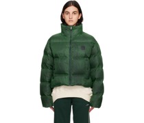 Green Quilted Down Jacket