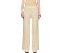 Beige Cable Trousers