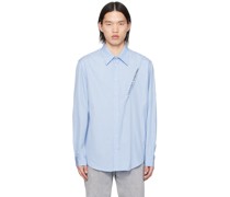 Blue Pinched Seam Shirt