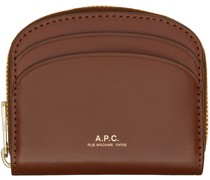 Brown Mini Demi-Lune Compact Wallet