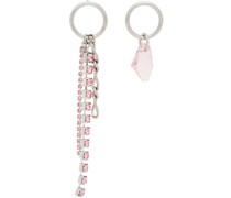SSENSE Exclusive Silver & Pink Ewan Earrings