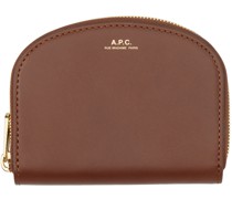 Brown Demi-Lune Compact Wallet