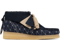 Navy Wallabee Ankle Boots