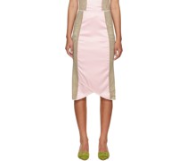 SSENSE Exclusive Pink & Taupe Teddy Midi Skirt