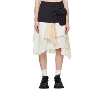 Off-White & Navy Pocket Skirt