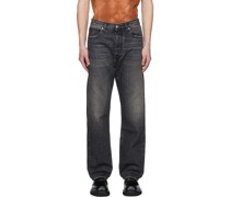 Black Straight-Fit Jeans