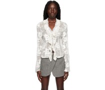 White Ruffle Blouse