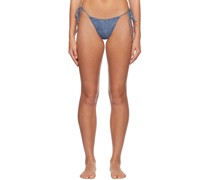 Blue String Tie Bikini Bottoms