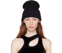 Black Fluted Beanie