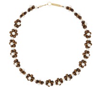 Brown & Off-White Ross Necklace