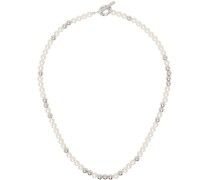 White & Silver #9705 Necklace