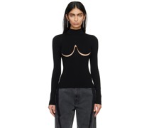 Black Double Underwire Sweater