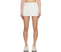 White Micro Denim Miniskirt