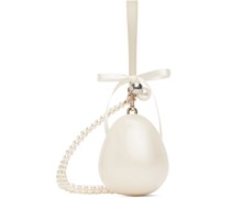 Off-White Bell Charm Micro Pearl Egg Bag
