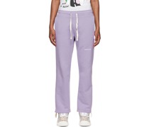 Purple Embroidered Lounge Pants