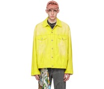 Yellow Oversized Denim Jacket