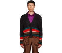 Black Striped Cardigan