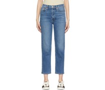 Blue 70s Stove Pipe Jeans