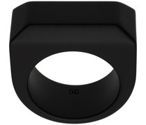 Black Beveled Ring