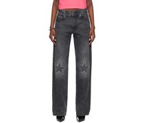 Black Rhinestone Jeans