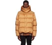 Tan Quilted Down Jacket