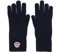 Navy Logo Patch Gloves