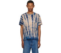 Blue & Beige Tie-Dye T-Shirt