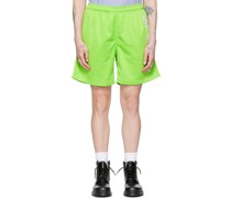 Green Polyester Shorts