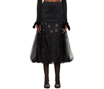 Black Ayla Midi Skirt