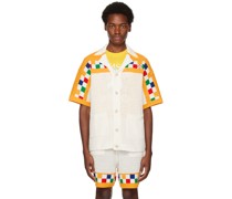 White & Yellow Check Shirt