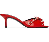 Red Heart Heeled Sandals