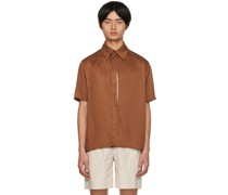 Brown Slit Shirt