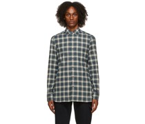 Navy Check Pattern Shirt