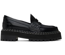 Black Lug Sole Platform Loafers