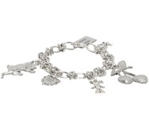 Silver Charm Barb Bracelet
