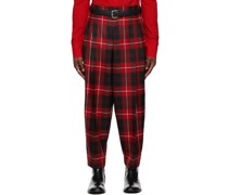 SSENSE Exclusive Red Check Trousers
