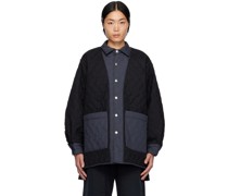 Navy & Black Quilted Jacket