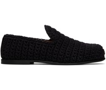 Black Crotchet Loafers