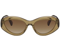Khaki Cat-Eye Sunglasses
