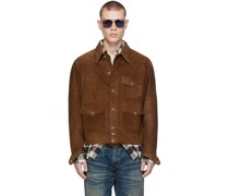 Brown Roughout Leather Jacket