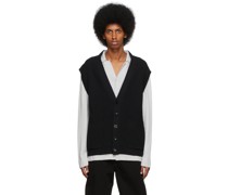 Black Vest Cardigan