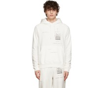 White Geometric Morse Code Hoodie
