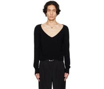 Black V-Neck Sweater