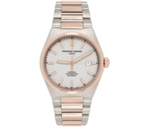 Silver & Rose Gold Highlife Automatic Watch