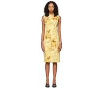 Yellow Floral Midi Dress